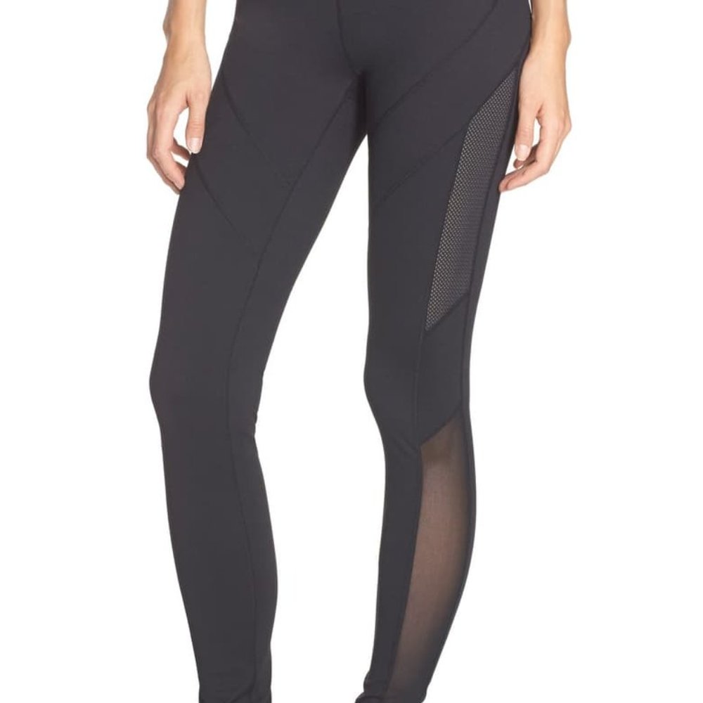 ZELLA | 'Live In' Black Leggings with Mesh Detail